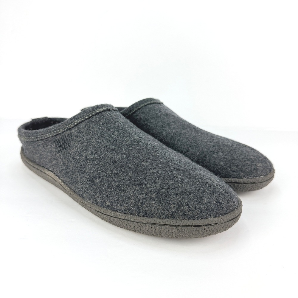 EUC Mack Weldon S 8-9 Men Wool Blend One-Mile Slipper Gray Lounge Mules Clogs
